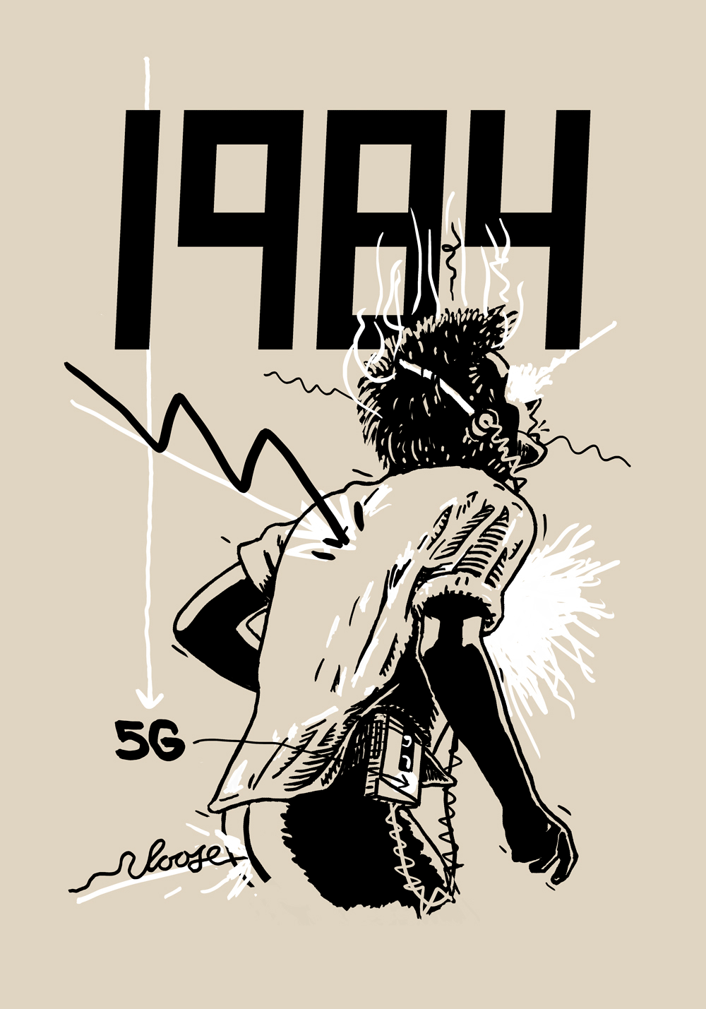 Sebastian Bandin - Dibujo serie Es 1984 Loose - Drawing series It's 1984 Loose